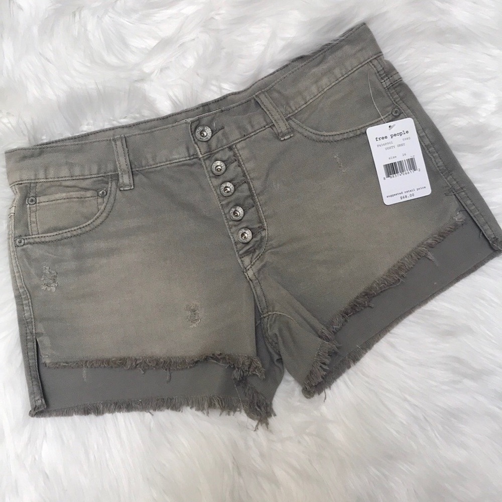 New Free People Distressed Denim Shorts Size 26